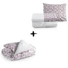 Lençol 3 pçs + Edredom Mini Cama Tecido Percal Moderninhos