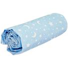 Lençol Avulso c Elástico p/ Berço Americano Azul Estrelinha - Inconfral