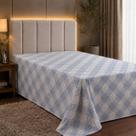 Lençol Cama Box Avulso Estampado Super King 400 Fios Sem Elástico Tecido Importado