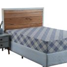 Lençol Cama King com Elástico Estampado 400 Fios Acetinado Hotelaria 1 Peça