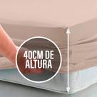 Lençol Casal 40cm de Altura C/ Elástico Percal 200 Fios 100% Algodão