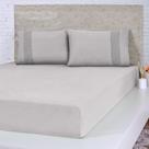 Lençol Casal Bella Cama Malha 100% Algodão 138x188x30 Cinza Lençol Casal Bella Cama Malha 100% Algodão 138x188x30 Cinza