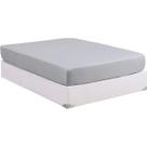 Lençol Casal com Elástico Avulso Percal 200 Fios 100% Algodão 01 Peça Lindo Macio Cama Box CINZA