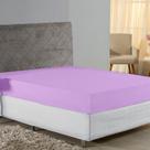 Lençol com Elástico Casal Nobre 1 Peça 30cm de Altura Malha 100% Algodão - Lilás