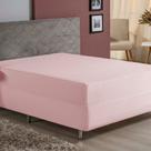 Lençol Com Elástico Casal Nobre 1 Peça Luva de Box 55cm de Altura Malha 100% Algodão - Rosa