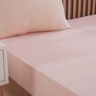 Lençol com Elástico Casal Plush Flannel 138x188x30cm 100% Poliéster Rosa Bene Casa