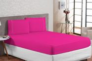 Lençol Com Elástico Casal Queen Box + Fronha Pink Lençol Com Elástico Casal Queen Box + Fronha Pink