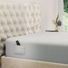 Lençol com elástico DREAMCARE King Extra Deep Pocket 53x203cm cinza claro Lençol com elástico DREAMCARE King Extra Deep Pocket 53x203cm cinza claro