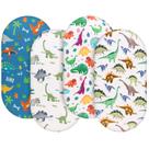 Lençol com elástico FIGEPO, pacote com 4 roupas de cama Dinosaur Baby Boy