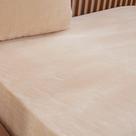 Lençol com Elástico King Plush Flannel 100% Poliéster 193x203x30cm Bene Casa Bege