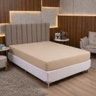 Lençol com Elástico King Size 400 Fios Roupa de Cama Box Tecido Premium Acetinado 1 Peça