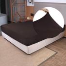 Lençol com elástico N&Y HOME King Size, 4 vias, elástico, tricotado em marrom