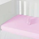 Lençol com Elástico para Berço - Marshmallow Rosa - Laço Bebê