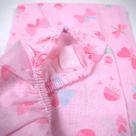 Lençol com Elástico para Berço Rosa Bublim Lençol com Elástico para Berço Rosa Bublim