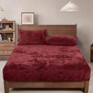 Lençol com elástico PHF Truly Velvet Twin Size Wine Red