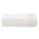 Lençol Com Elástico Queen Karsten 200 Fios Algodão Tom Branco