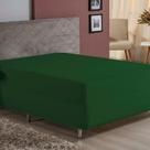 Lençol Com Elástico Queen Nobre 1 Peça Luva De Box 55cm De Altura Malha 100% Algodão - Verde-bandeira