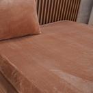 Lençol com Elástico Queen Plush Flannel 158x198x30cm 100% Poliéster Terracota Bene Casa