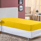 Lençol Com Elástico Solteirão Nobre 1 Peça 30cm De Altura Malha 100% Algodão - Amarelo Lençol Com Elástico Solteirão Nobre 1 Peça 30cm De Altura Malha 100% Algodão - Amarelo