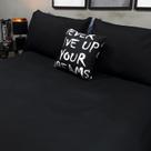Lençol com elástico solteiro king 4 un preto almofada decor