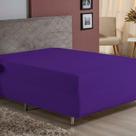 Lençol Com Elástico Solteiro Nobre 1 Peça Luva De Box 55cm De Altura Malha 100% Algodão - Roxo Lençol Com Elástico Solteiro Nobre 1 Peça Luva De Box 55cm De Altura Malha 100% Algodão - Roxo