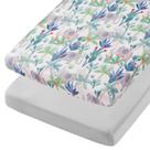 Lençol com elástico TILLYOU Mini Crib 96 x 61 cm, macio, pacote com 2