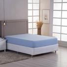 Lençol De Baixo Minimal King Avulso Com Elástico 01 Peça Malha 100% Algodão - Azul Claro
