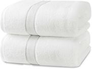Lençol de banho Utopia Toalhas Luxuoso Jumbo 100% algodão 35x70cm, 2 peças