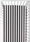 Lençol de berço com elástico Sweet Jojo Designs Paris Black White Stripe