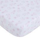Lençol de berço Disney Minnie Mouse Be Happy rosa e branco