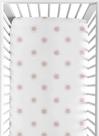 Lençol de berço Sweet Jojo Designs branco/rosa Boho Sun Girl Lençol de berço Sweet Jojo Designs branco/rosa Boho Sun Girl