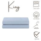 Lençol de Cima King Malha 100% Algodão Avulso sem Elástico Azul Bebê