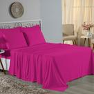 Lençol de Cima Queen Nobre 1 Peça 2,50m x 2,40m Malha 100% Algodão - Pink