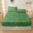 Lençol de Elástico Infantil Solteiro, Casal e Queen Estampado Dinossauro Verde 400 Fios Não Desbota Lençol de Elástico Infantil Solteiro, Casal e Queen Estampado Dinossauro Verde 400 Fios Não Desbota