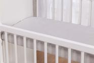 Lençol de Elastico para Mini Berço de Bebê Cinza 38cm Largura 100 Algodao