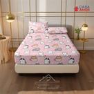 Lençol de Elástico Premium Solteiro, Casal e Queen Estampado Gatinhos Fofos Rosa Animal Print Infantil