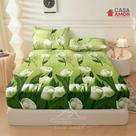 Lençol de Elástico Premium Solteiro, Casal e Queen Estampado Tulipa Florido Flor Branca Rosa Lençol de Elástico Premium Solteiro, Casal e Queen Estampado Tulipa Florido Flor Branca Rosa