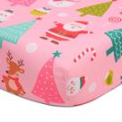Lençol de presépio de Natal Cloele rosa 132x71x13 cm