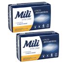 Lençol Descartável Absorvente Mili Vita para adulto 2 pacotes com 6 lençóis Total 12 lençóis