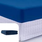 Lençol Elástico Malha 1 Peça Malha 100% Algodão Azul Marinho