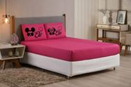 Lençol estampado 03 peças queen ele/ela coração todo pink Lençol estampado 03 peças queen ele/ela coração todo pink
