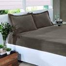 Lençol HDR Plush Inove Liso Solt Taupe 88x188x30 cm Lençol HDR Plush Inove Liso Solt Taupe 88x188x30 cm