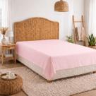 Lençol King 300 Fios Sem Elástico 1 Peça Roupa de Cama Box Percal de Algodão Tecido Super Macio