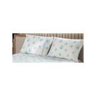 Lençol Malha Casal Box Estampado C/ Elástico + 02 Porta Travesseiros com Zíper e Lese