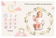 Lençol Mêsversário Cenário Fundo Fotos Bebê Elefante Menina
