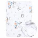 Lençol Para Berço Americano Estampado 150 Fios Com Elástico 1,30mx70cm - Papi