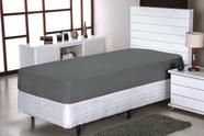 Lençol para Cama Solteiro com Elástico Altura 30cm Cinza Lençol para Cama Solteiro com Elástico Altura 30cm Cinza