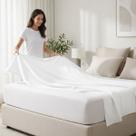 Lençol Plano King Forro de Cama para Cobrir sem Elástico Avulso COR:BRANCO