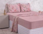 Lençol Plush Estampado Queen 4 Peças Olivia