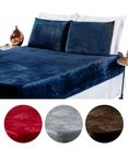 Lençol pra cama casal 3 peças inverno188cm x 138cm toque macio e quentinho